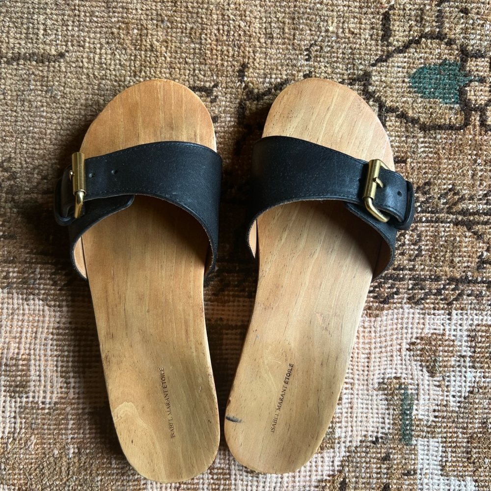Beautiful EUC Isabel Marant Wood Slide 38/8